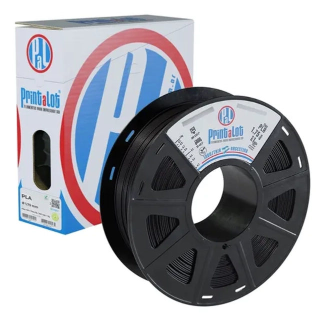 FILAMENTO PLA 1.75 MM PRINTALOT 1 KG COLOR NEGRO - 1