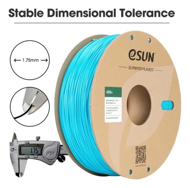 FILAMENTO PREMIUM PLA+ ESUN 1.75 MM 1 KG COLOR SPACE BLUE - 2