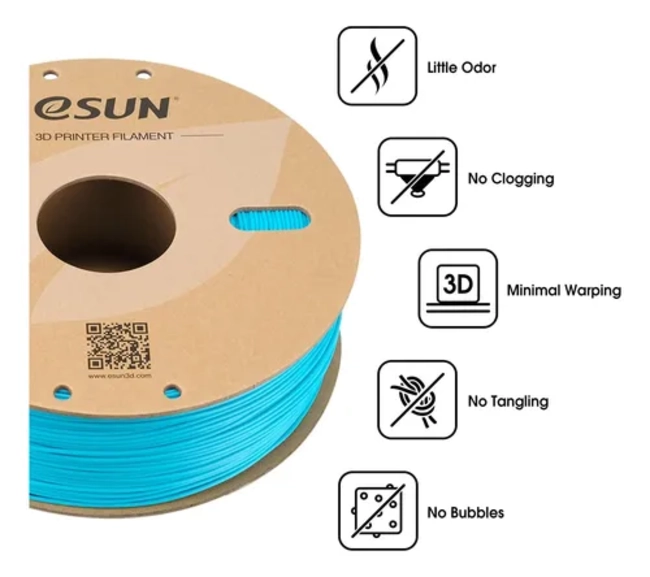 FILAMENTO PREMIUM PLA+ ESUN 1.75 MM 1 KG COLOR SPACE BLUE - 3
