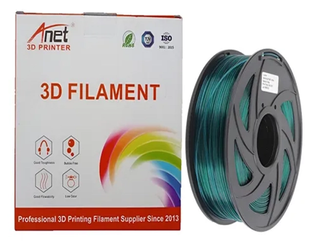 FILAMENTO PLA+ ANET VERDE OSCURO SEDA 1.75 MM 1 KG - 1