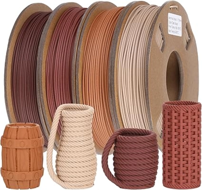 FILAMENTO 3D PLA+ ESUN 1.75 MM 1 KG MARRON - 2