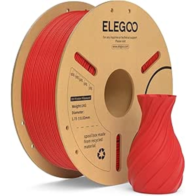 FILAMENTO PLA ELEGOO 1 KG 1.75 MM ROJO - 2