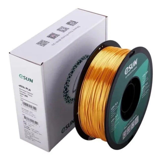 FILAMENTOS PLA SEDA ESUN 1 KG 1.75 MM ORO - 1