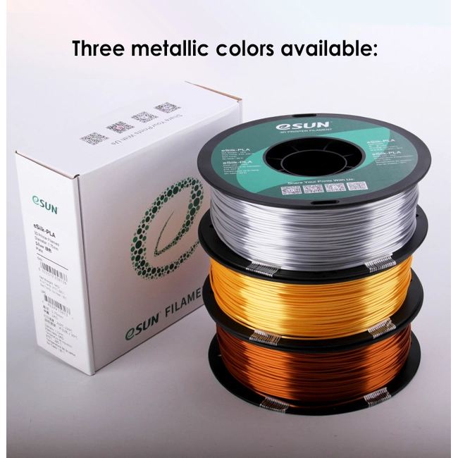 FILAMENTOS PLA SEDA ESUN 1 KG 1.75 MM ORO - 2