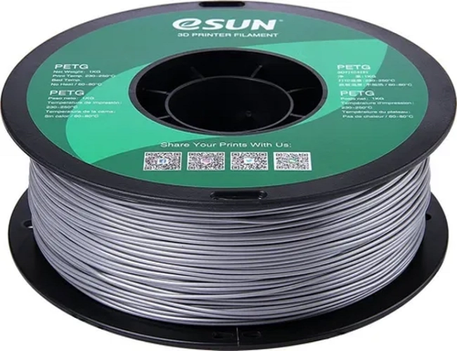 FILAMENTOS PLA SEDA ESUN 1 KG 1.75 MM PLATA - 2