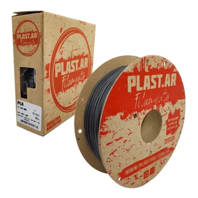 FILAMENTO IMPRESORA 3D PLASTAR PLA 1.75 MM 1 KG GRIS - 3