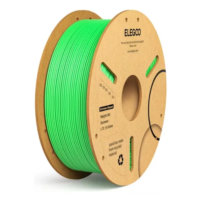 FILAMENTO PLA ELEGOO 1 KG 1.75 MM VERDE NEON - 2