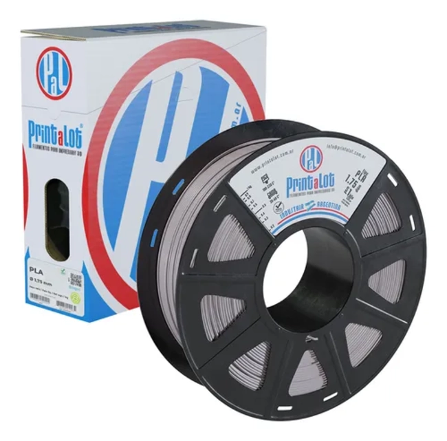 FILAMENTO 3D PLA PRINTALOT 1.75 MM 1 KG GRIS CLARO - 1