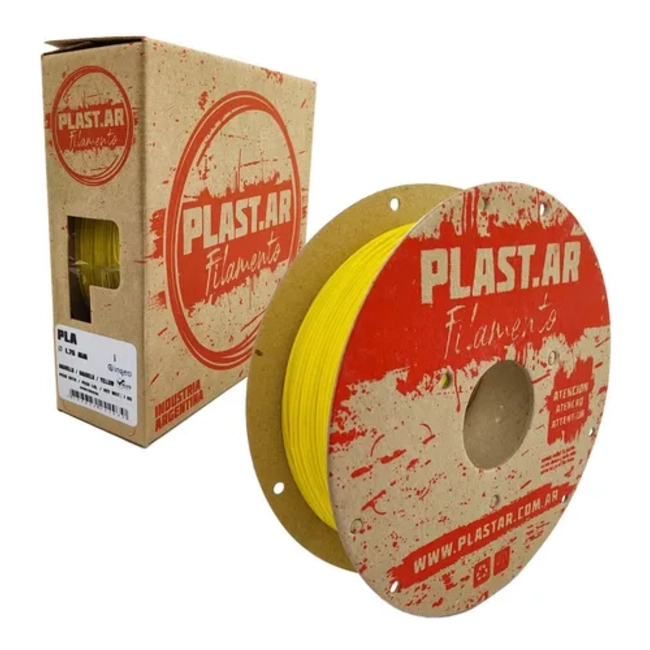 FILAMENTO 3D PLASTAR PLA 1.75 MM 1 KG AMARILLO - 1