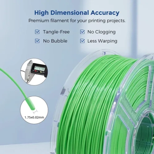 FILAMENTOS PLA CREALITY 1 KG 1.75 MM VERDE - 3