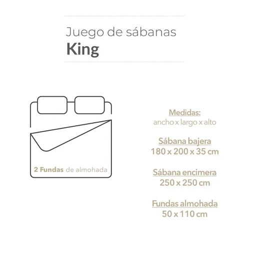 JUEGO SABANAS ROSEWOOD 300 HILOS KING - 3