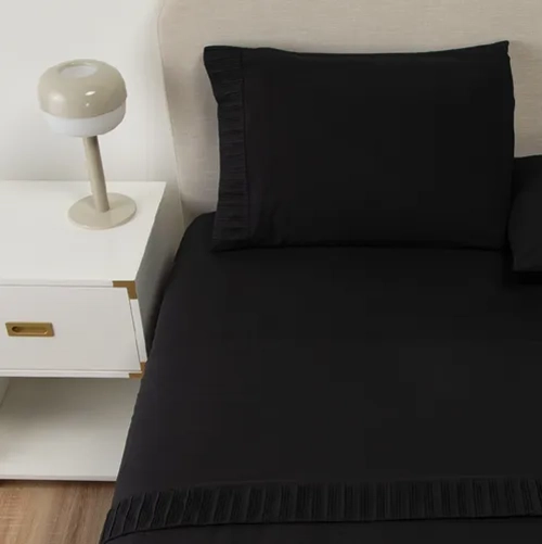 SABANAS CASATUA HOTEL FUNDA ALMOHADA 1.5 PLAZA COLOR NEGRO - 1