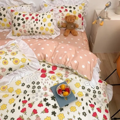 JUEGO ROPA CAMA SABANA + FUNDA PLUMON 1.5 PLAZA HM30 - 2