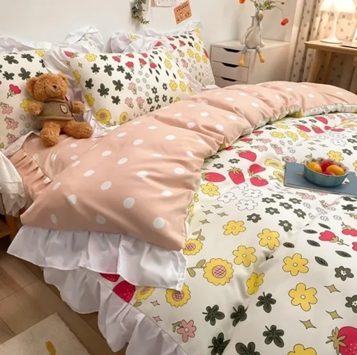 JUEGO ROPA CAMA SABANA + FUNDA PLUMON 1.5 PLAZA HM30 - 3