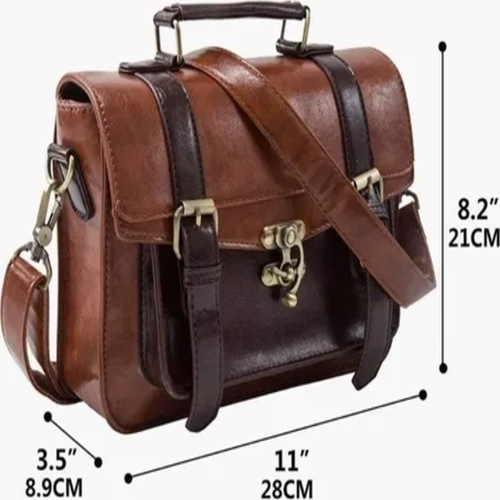 ECOSUSI BOLSO BANDOLERA VINTAGE VICTOR ECOCUERO - 4