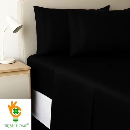 SABANAS IRISH HOME MICROFIBRA 1.5 PLAZA COLOR NEGRO - 5