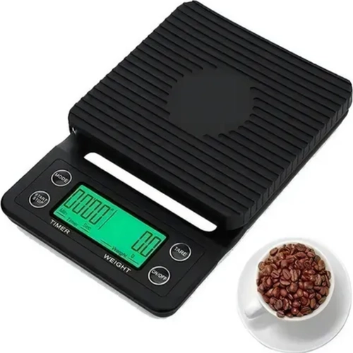 BALANZA ELECTRONICA COCINA 3KG TEMPORIZADOR COLOR NEGRO - 1