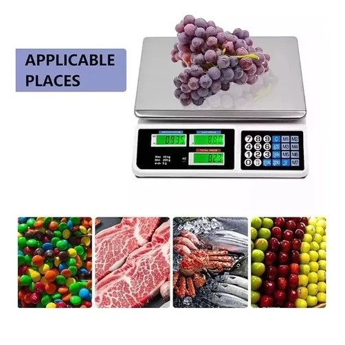 BALANZA DIGITAL 40KG CON BANDEJA - 4