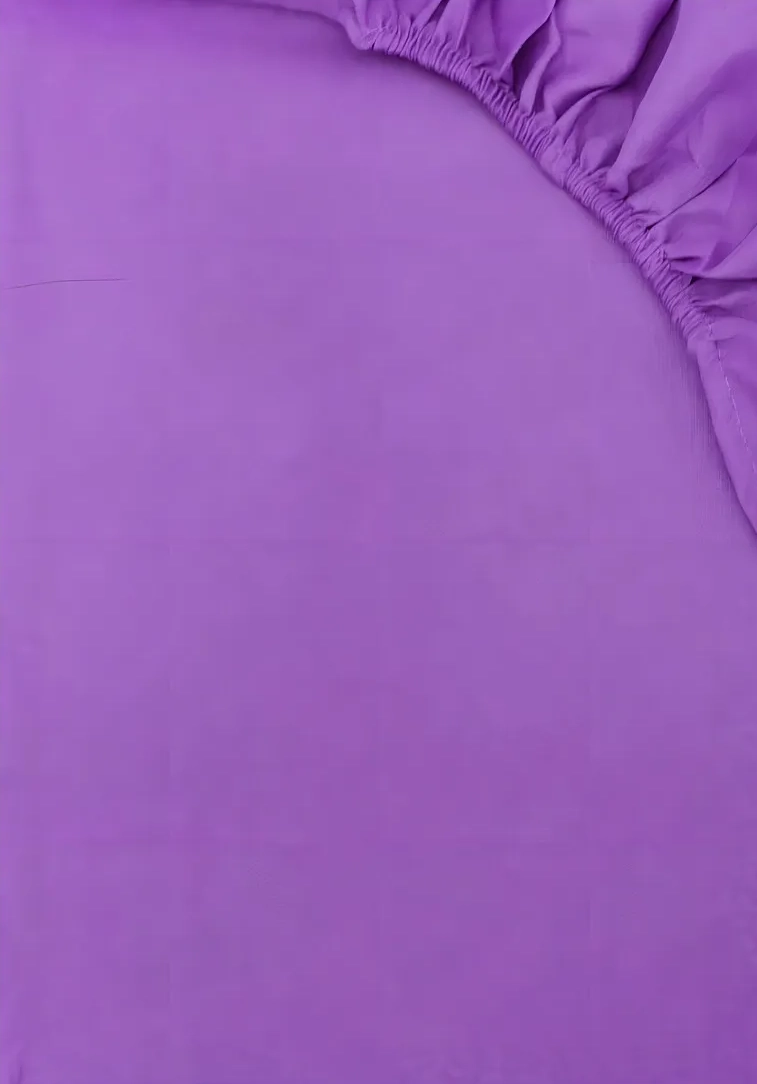 JUEGO SABANAS UNICOLOR 1.5 PLAZA COLOR MORADO - 2