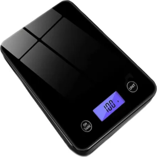 BALANZA COCINA DIGITAL VIDRIO 5KG COLOR NEGRO - 1