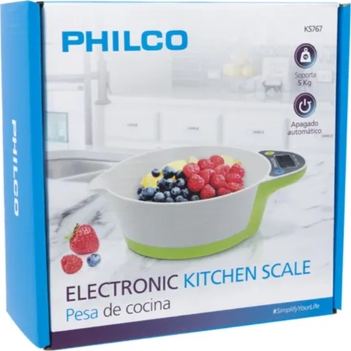 BALANZA COCINA DIGITAL PHILCO KS767 5KG COLOR BLANCO - 1