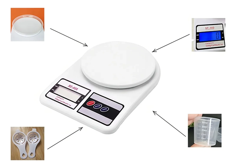 BALANZA DIGITAL COCINA COMERCIO 7KG COLOR BLANCO - 4