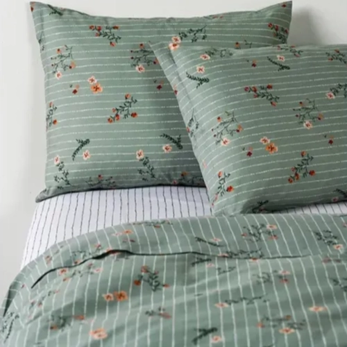 SABANAS CANNON 2 PLAZAS 144 HILOS SARA AQUA COLOR ALBA - 1