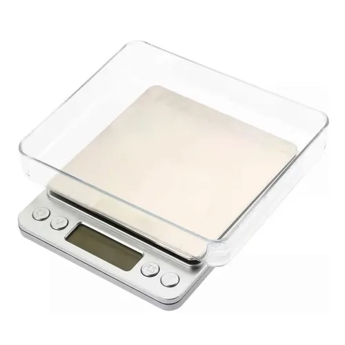 PESA GRAMERA JOYERIA COCINA 0.01G A 500G COLOR GRIS - 2