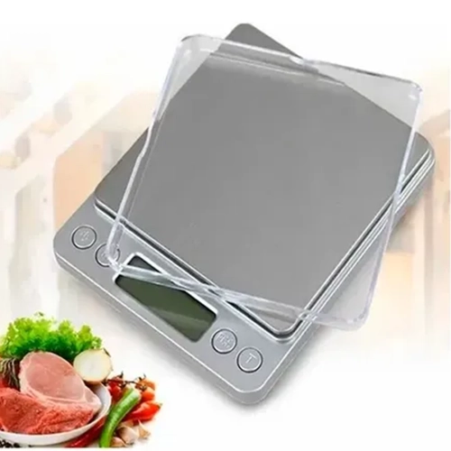 PESA GRAMERA JOYERIA COCINA 0.01G A 500G COLOR GRIS - 4