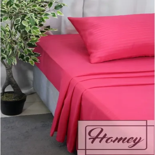 JUEGO SABANAS UNICOLOR 1.5 PLAZA COLOR FUCSIA - 1