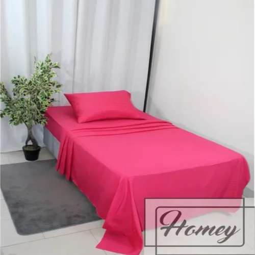 JUEGO SABANAS UNICOLOR 1.5 PLAZA COLOR FUCSIA - 3