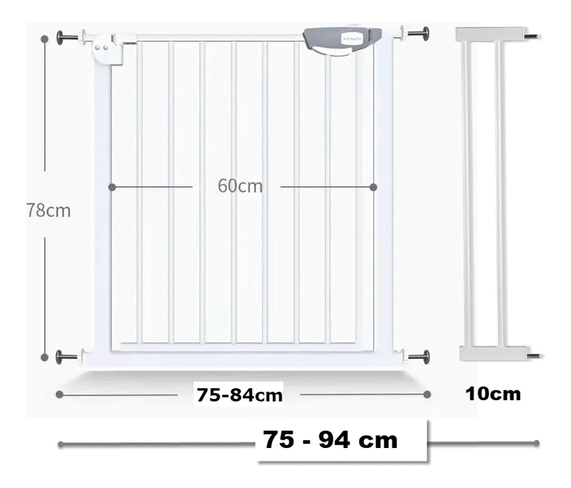 REJA SEGURIDAD BEBE + EXTENSOR 75-94CM - 2