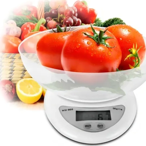 BALANZA COCINA DIGITAL CON BOWL 5KG COLOR BLANCO - 4