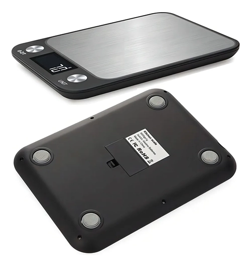 BALANZA DIGITAL COCINA ACERO INOXIDABLE 10KG COLOR NEGRO - 5