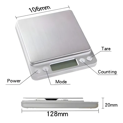 PESA GRAMERA JOYERIA COCINA PRECISION 0.1G A 2000G - 2