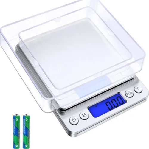 BALANZA JOYERIA COCINA 0.1G A 2KG COLOR PLATEADO - 1