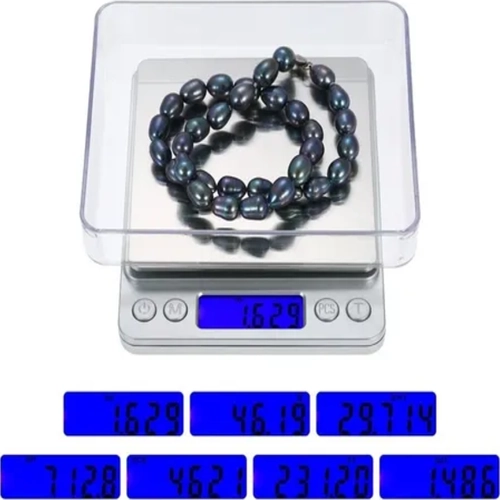 BALANZA JOYERIA COCINA 0.1G A 2KG COLOR PLATEADO - 3