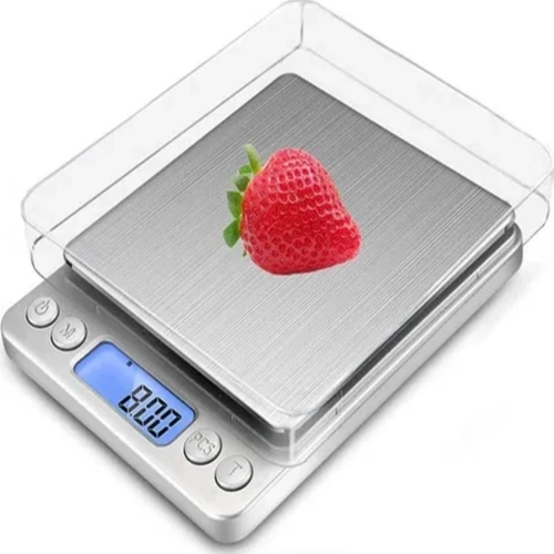 BALANZA JOYERIA COCINA 0.1G A 2KG COLOR PLATEADO - 10