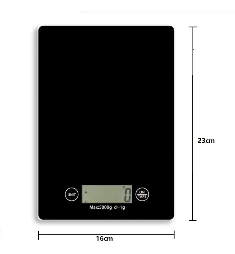 BALANZA DIGITAL COCINA VIDRIO SLIM 5KG COLOR PLATA - 1