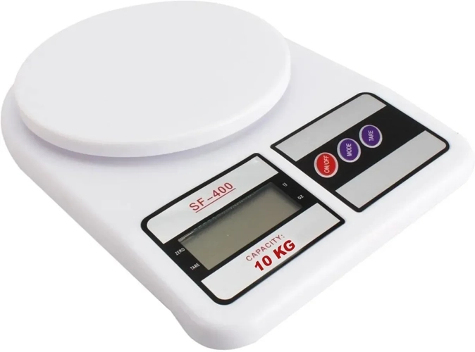 BALANZA DIGITAL COCINA CHEF COMERCIO 10KG COLOR BLANCO - 1