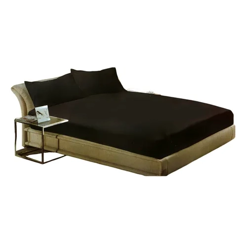 SABANA POLAR 2 PLAZAS DISEÑO LISO COLOR NEGRO - 3