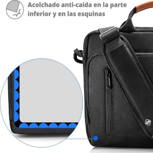 FUNDA BOLSO NOTEBOOK MACBOOK 13 A 16 IMPERMEABLE COLOR NEGRO - 5