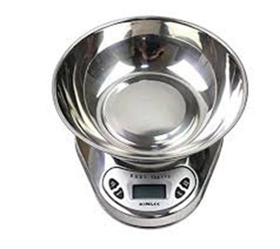 BALANZA ACERO INOXIDABLE COCINA CON BANDEJA 5KG - 2