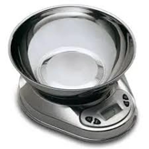 BALANZA ACERO INOXIDABLE COCINA CON BANDEJA 5KG - 3