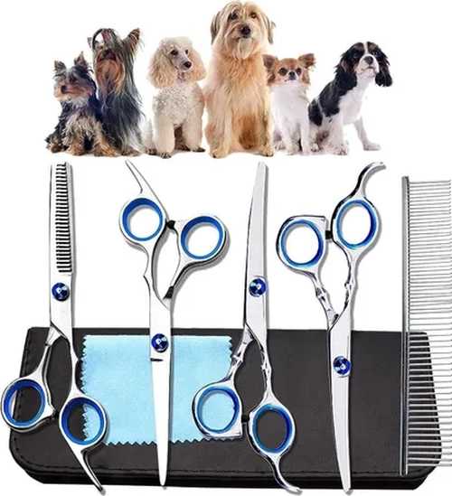 KIT TIJERAS ASEO PROFESIONAL ACERO INOX PERROS - 2