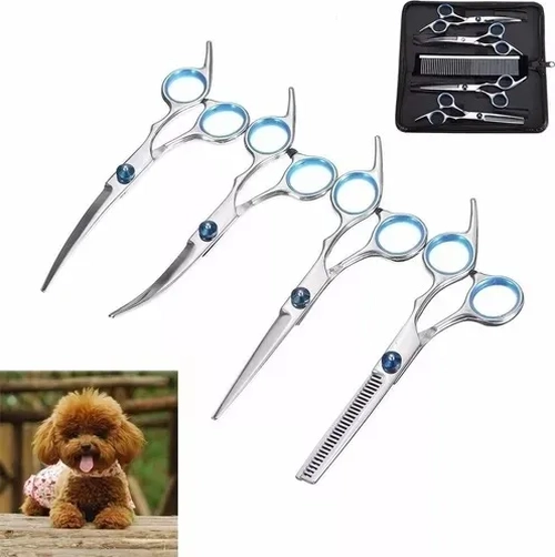 KIT TIJERAS ASEO PROFESIONAL ACERO INOX PERROS - 8