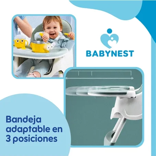 SILLA COMER SOFT BABYNEST PORTATIL 2 EN 1 CON RUEDAS - 4