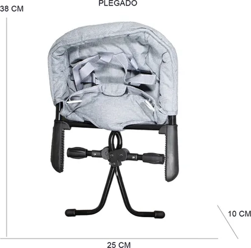 SILLA COMER EAT & BEAR PORTABLE COLOR GRIS - 4