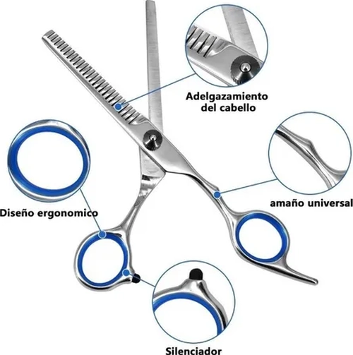 SET TIJERA CORTE FILO NAVAJA + ESCULPIDORA PROFESIONAL - 2