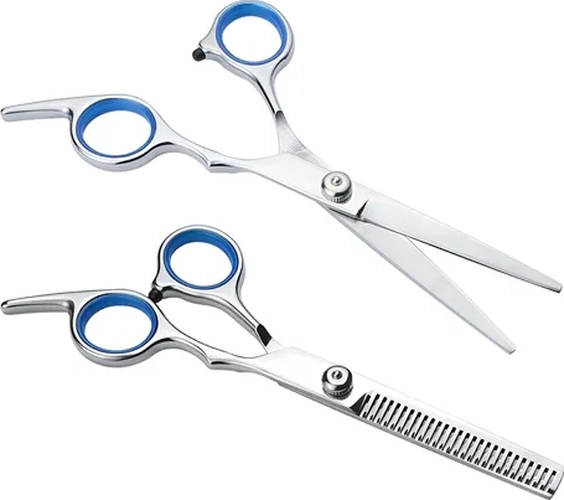 SET TIJERA CORTE FILO NAVAJA + ESCULPIDORA PROFESIONAL - 5